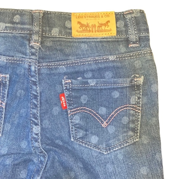 LEVIS Girls Polka Dot Skinny Jeans with Pink Stitching | Size 3T | EUC - Picture 3 of 4